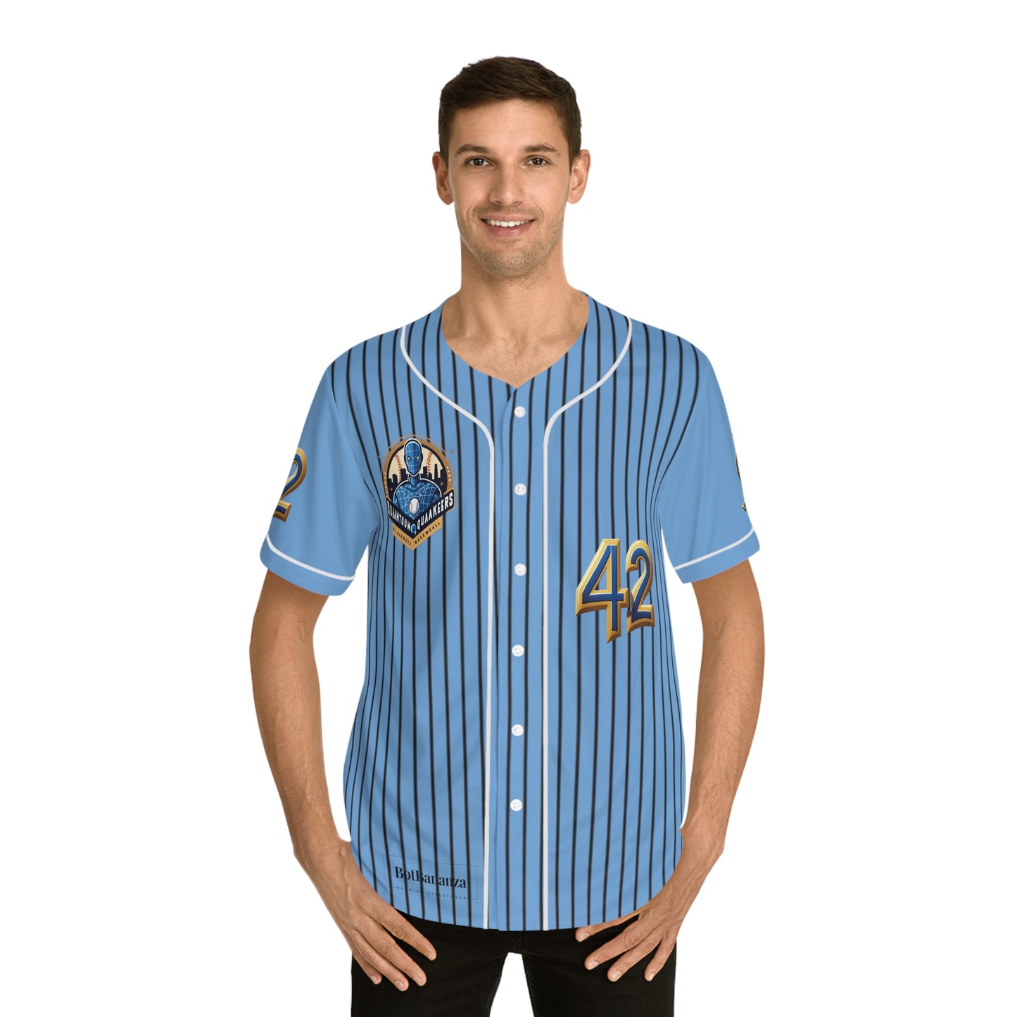 "Quantum Quakers" Men's Baseball Jersey