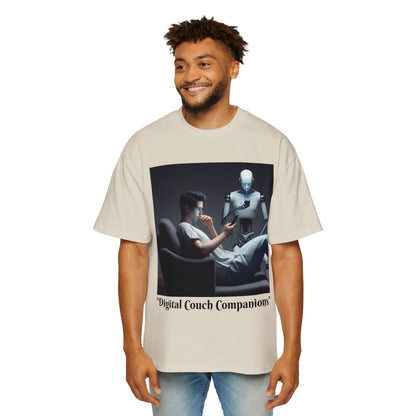 "Digital Couch Companions" Men's Heavy Oversized Tee