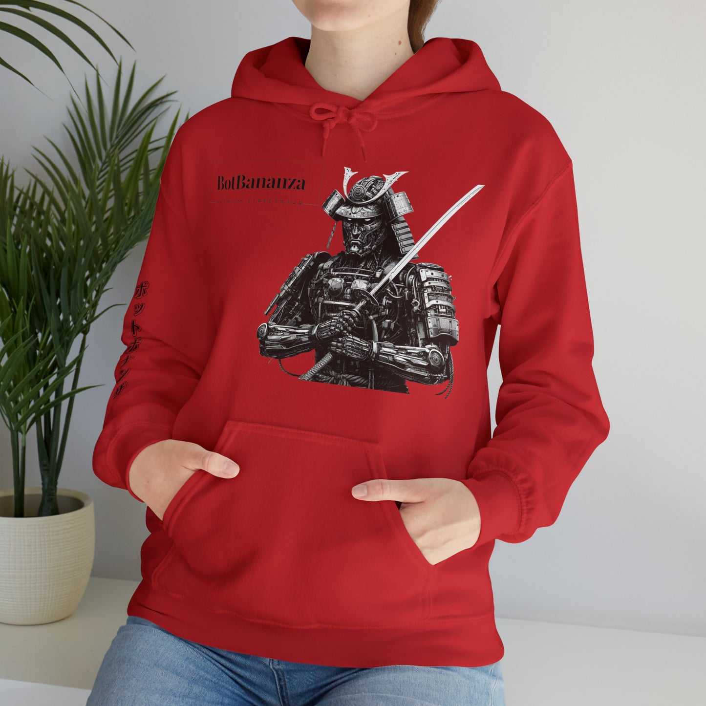 "Cybernetic Crimson Summit" Heavy Blend™ Hooded Sweatshirt