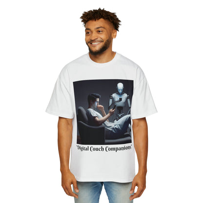 "Digital Couch Companions" Men's Heavy Oversized Tee