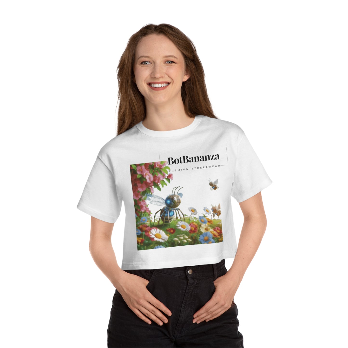 Champion "Botanical Bees" Women's Cropped T-Shirt