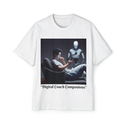 "Digital Couch Companions" Men's Heavy Oversized Tee