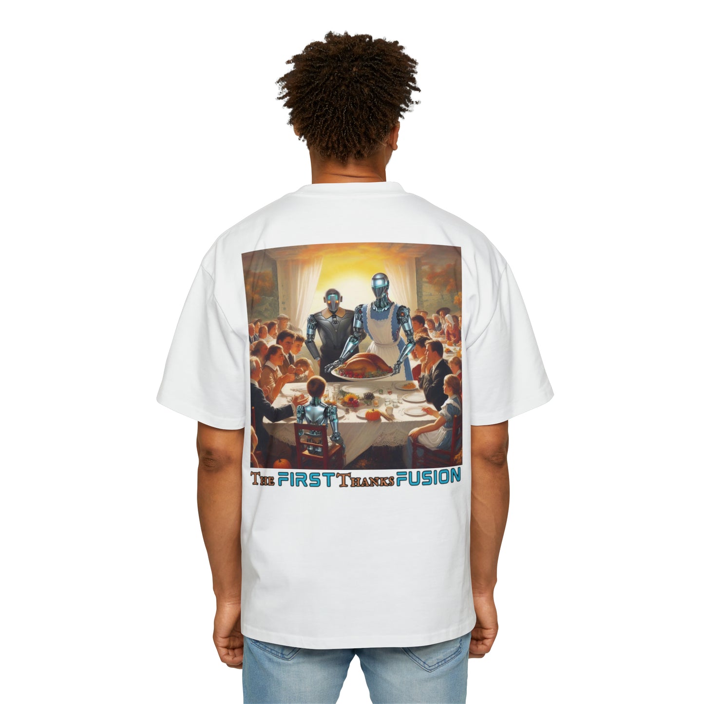 "The First ThanksFusion" Men's Heavy Oversized Tee