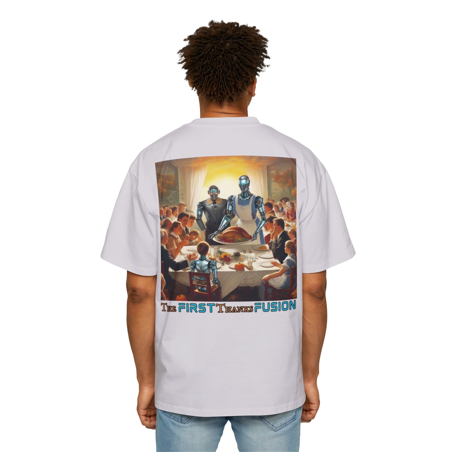 "The First ThanksFusion" Men's Heavy Oversized Tee