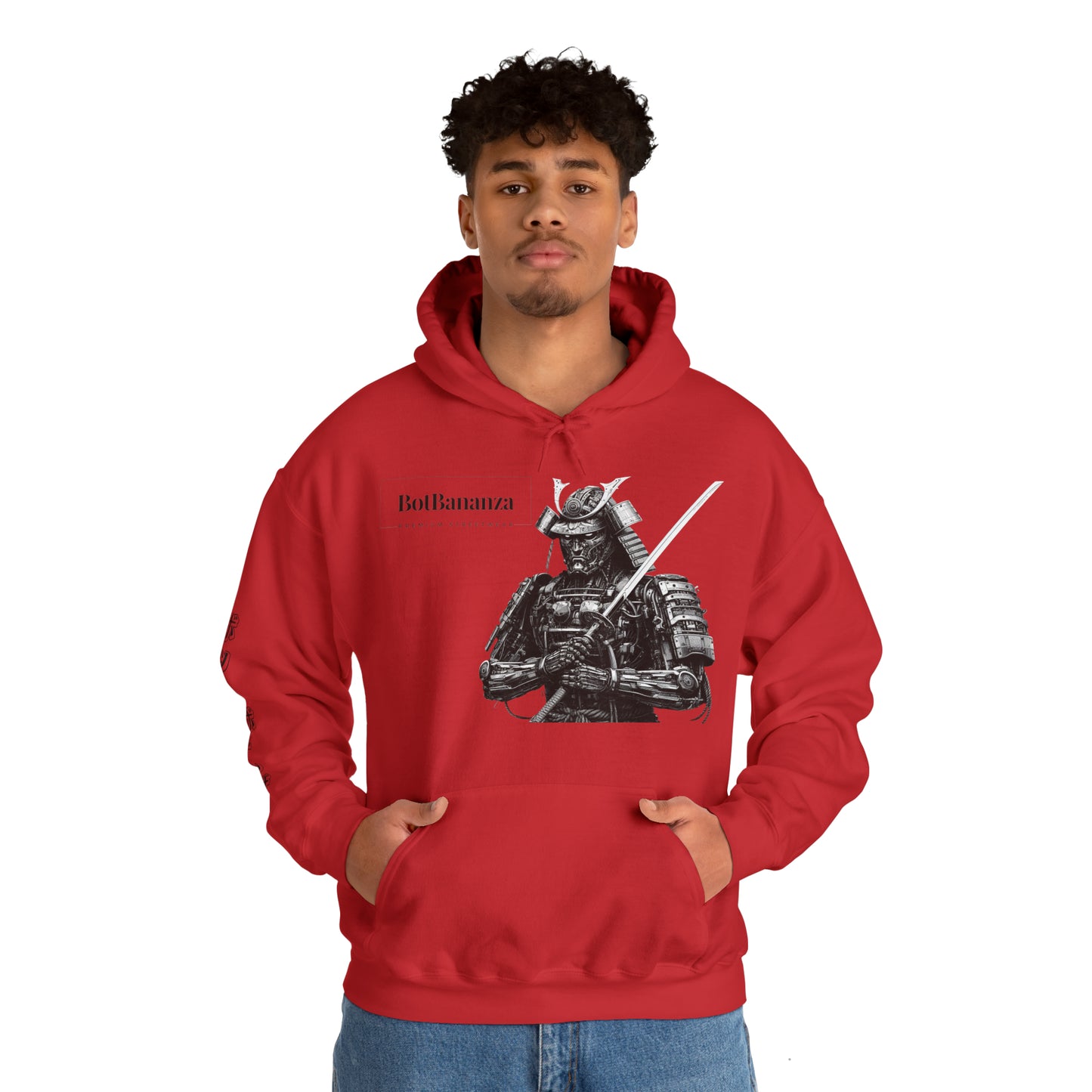 "Cybernetic Crimson Summit" Heavy Blend™ Hooded Sweatshirt