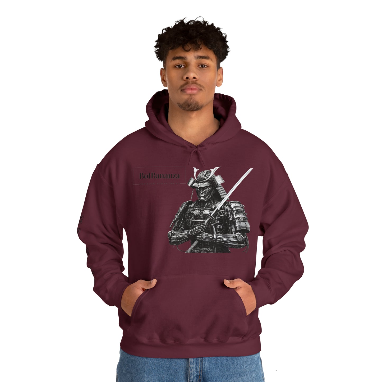 "Cybernetic Crimson Summit" Heavy Blend™ Hooded Sweatshirt