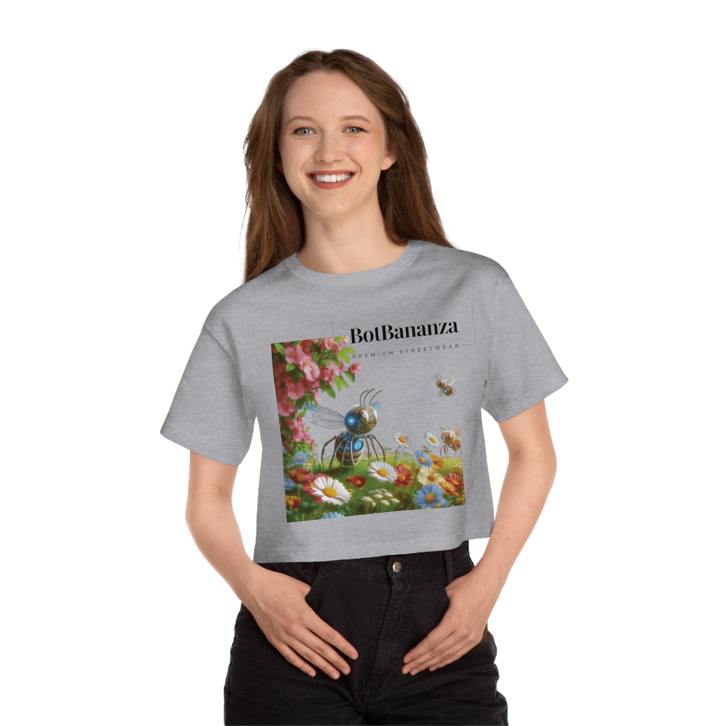 Champion "Botanical Bees" Women's Cropped T-Shirt