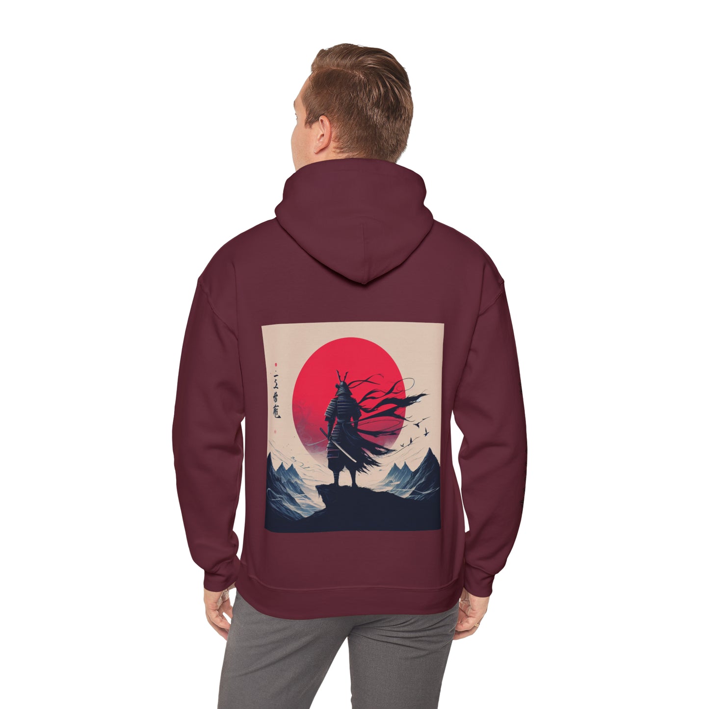 "Cybernetic Crimson Summit" Heavy Blend™ Hooded Sweatshirt