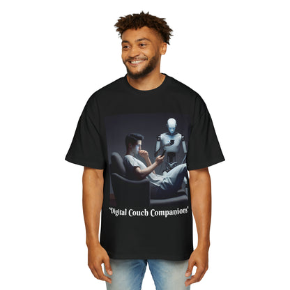 "Digital Couch Companions" Men's Heavy Oversized Tee